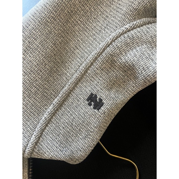 IZOD Advantage Performance Shaker Fleece Jacket Men Medium Gray Black Zip Up - Picture 5 of 7